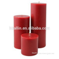 wholesale scented different size red pillar candle for a Gift candle